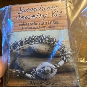Necklace making kit. Kumihine black ice necklace kit for you crafty people NWT